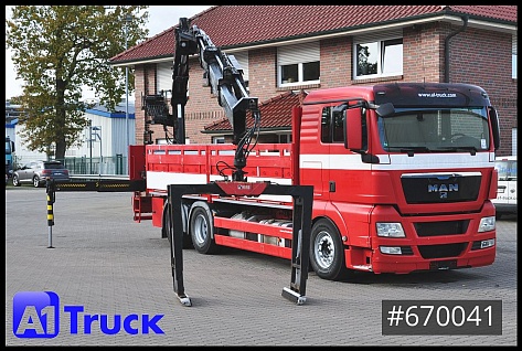 Lastkraftwagen > 7.5 - Товарна платформа - MAN - TGX 26.400, Hiab XS 211, Lenk-Liftachse,