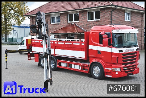 Lastkraftwagen > 7.5 - Товарна платформа - Scania - R400, HIAB XS 211-3 Lift-Lenkachse