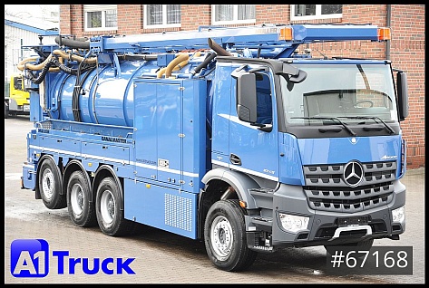 Lastkraftwagen > 7.5 - Carros para limpeza das estradas e limpa-fossa - Mercedes-Benz - Arocs 3248, Müller  Canalmaster 13m³