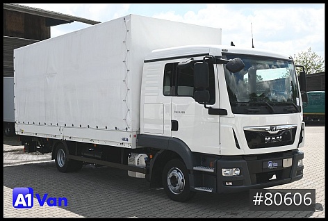 Lastkraftwagen < 7.5 - carroçaria aberta e toldos - MAN - TGL 8.190 4x2 BL Pritsche Plane, LBW, Schlafkabine